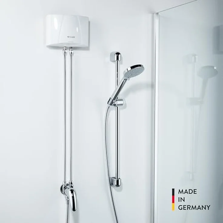 CLAGE MBX 6 Shower, Kompakter Durchlauferhitzer mit Duscharmatur, Energiesparend und sofort warmes Wasser für Garten, Pool & Gartenhaus – Bild 2