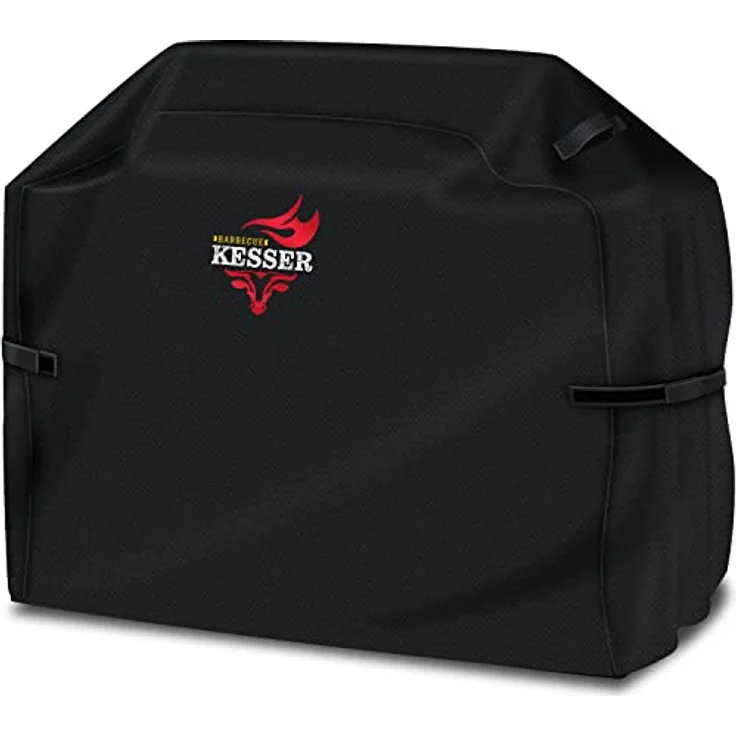 KESSER Premium BBQ Grillabdeckung Gasgrill Grillhaube Abdeckung Wetterfest - für Weber, Brinkmann, Char Broil Grill Abdeckhaube Schutzhülle 600D Oxford- Gewebe Reißfest Schwarz, 152 x 71 x 112 cm (BxTxH) – Bild 1