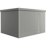 Biohort Gartenhaus Neo 3D Standardtür 347,5 x 291,5 cm quarzgrau-metallic, 3-fach Verriegelung, Gasdruckfeder, optionale Innenverkleidung