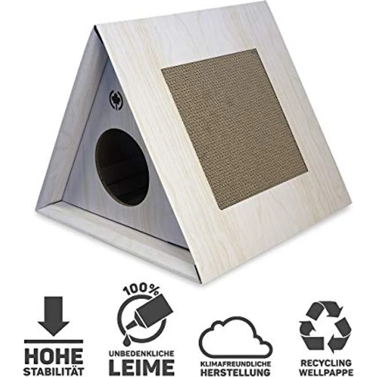 CanadianCat Triangle (4.35 cm, Grau), Katzenbaum – Bild 2