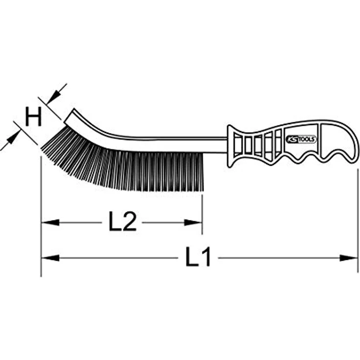 KS Tools 201.2301 Allzweck-Edelstahl-Drahtbürste, 250 mm – Bild 4