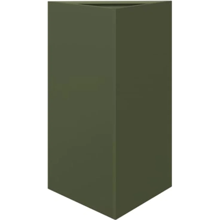 vidaXL Pflanzkübel Olivgrün Dreieckig 50x43x75 cm Stahl, rostbeständig und stabil – Bild 1