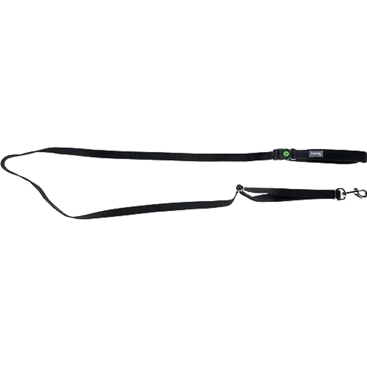 Kerbl Pet Miami Multi-Führleine, schwarz, 20 mm, 180 cm, stufenlos verstellbar mit integriertem Kurzführer und Karabinerhaken – Bild 2