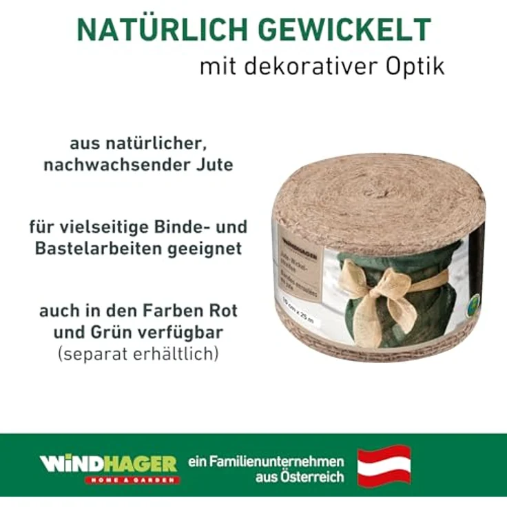 Windhager Jute-Wickelstreifen Öko natur 10 cm x 25 – Bild 8