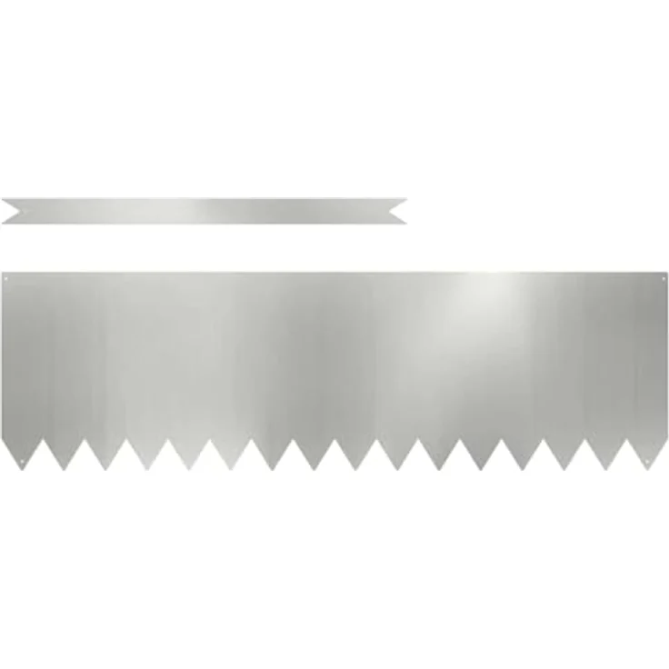 vidaXL Beetumrandung Verzinkter Stahl 100 x 0.5 x 30 cm Langlebig Gartenrand, Silber, Metallstahl, Matt Finish, UV- und Wasserbeständig – Bild 2