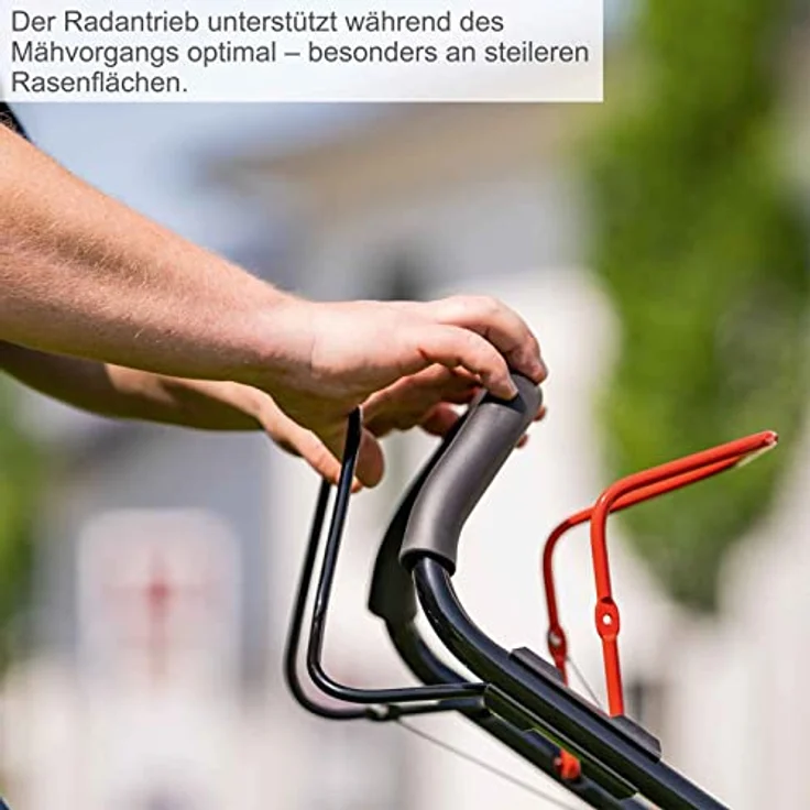 Scheppach Benzin Rasenmäher MS225-56 inkl. Motoröl | Radantrieb | 6PS | 56cm | 65L | Höhenverstellung 7 Stufen | Seitenauswurf & Reinigungsfunktion – Bild 9