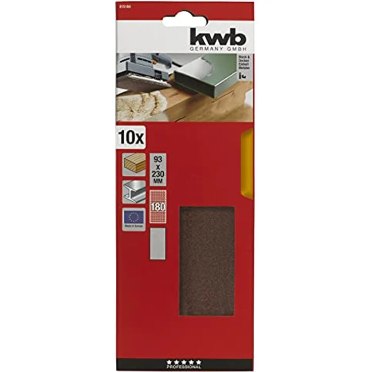 KWB Schleifstreifen Holz und Metall, 93 x 230 mm, 815-180 - Preisvergleich – Bild 2