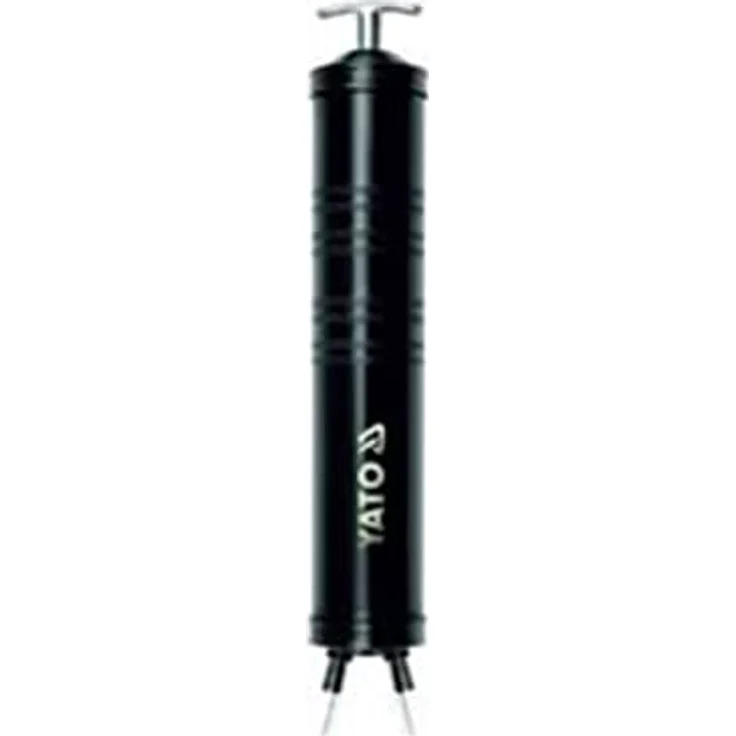 Yato Absaugpumpe 500 ml, Handpumpe für Wasser, Benzin, Diesel, Heizöl, robuste Metallausführung mit zwei flexiblen Schläuchen – Bild 2