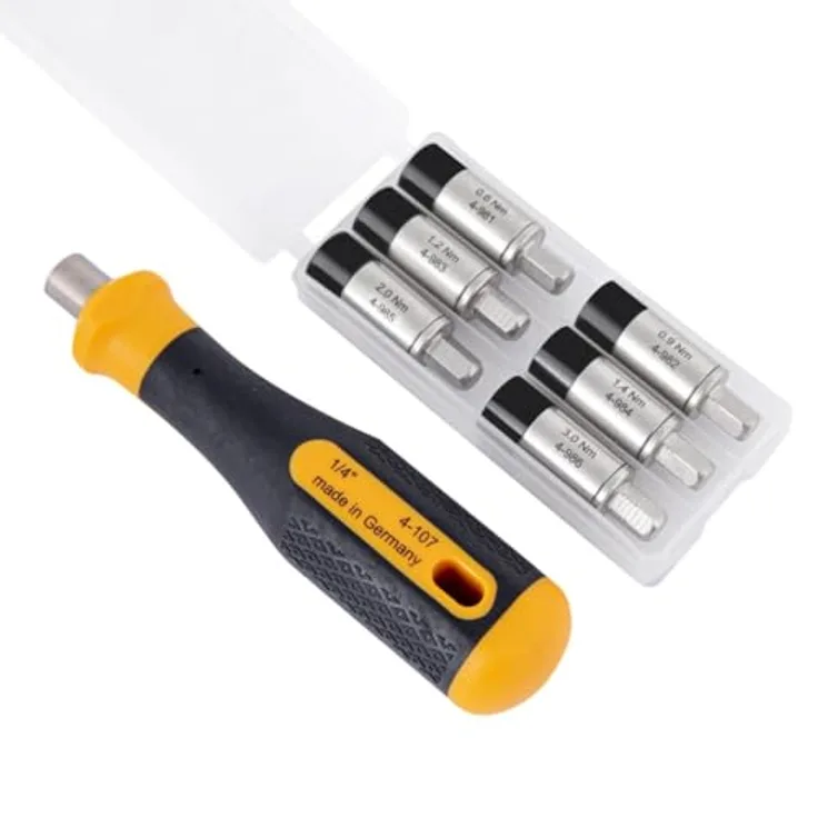Bernstein Werkzeug GmbH BERSTEIN Drehmoment Adapter Satz 7-tlg, 0.6 bis 3.0 Nm, 1/4 Zoll Bitmagnetaufnahme, für präzises Arbeiten an Elektronik und Maschinen