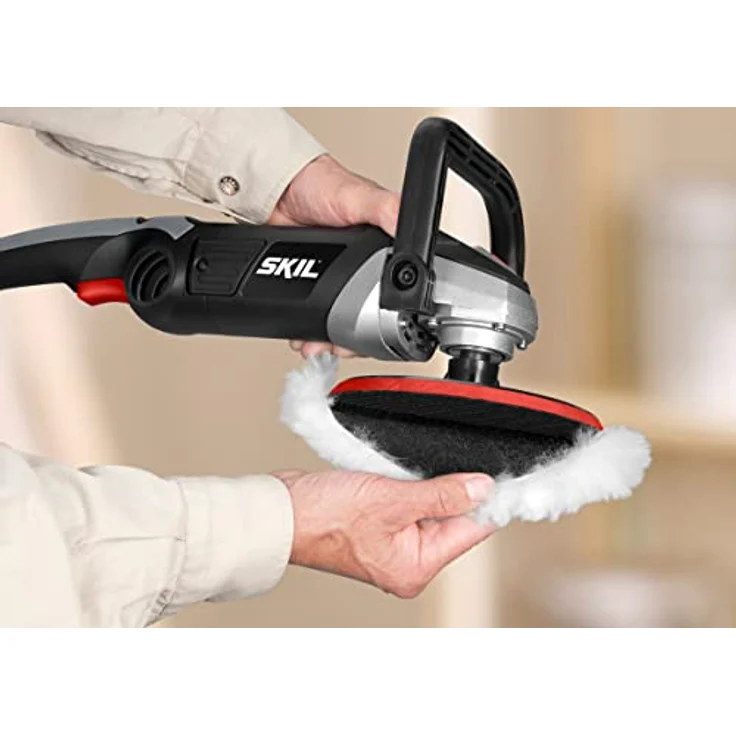 SKIL Poliermaschine 1144AA (Polierer 1200 W, Sanftanlauf, + Polierteller, 3 Polierhauben, Arretierschalter, Drehzahlvorwahl) – Bild 5
