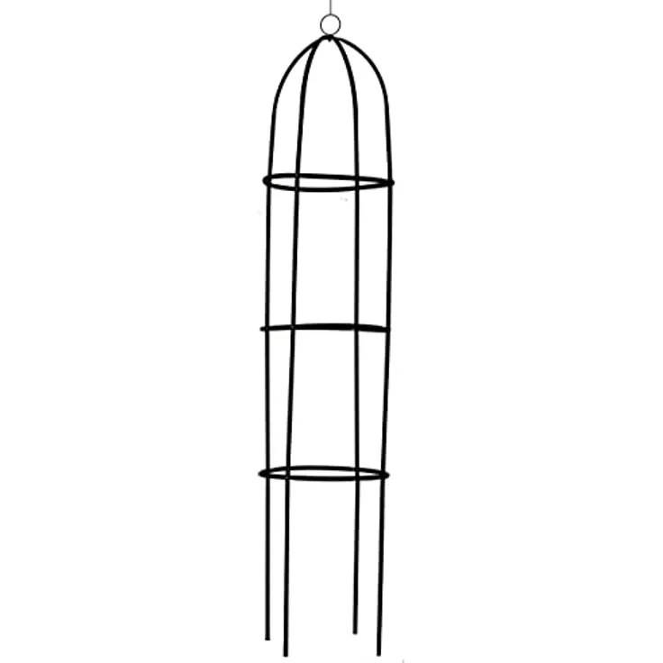 Kinzo Rosensäule - Pflanzenstütze - 185 x 40CM - Metall - Wetterfest - Schwarz