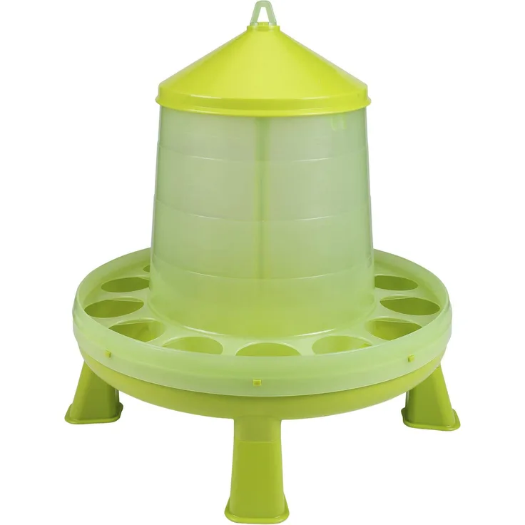 Kerbl Futterautomat mit Standfüssen (14,40 l) für Geflügel, lebensmittelechter Kunststoff, hygienisch und flexibel nutzbar