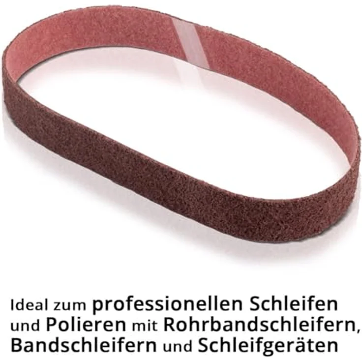 STAHLWERK Schleifvlies mittlere Körnung 40 x 760 mm Schleifband | Vliesbänder | Poliervlies | Universal-Schleifbänder | Schleifmittel in verschiedenen Farben für Rohrbandschleifer, Bandschleifer und Schleifgeräte – Bild 3