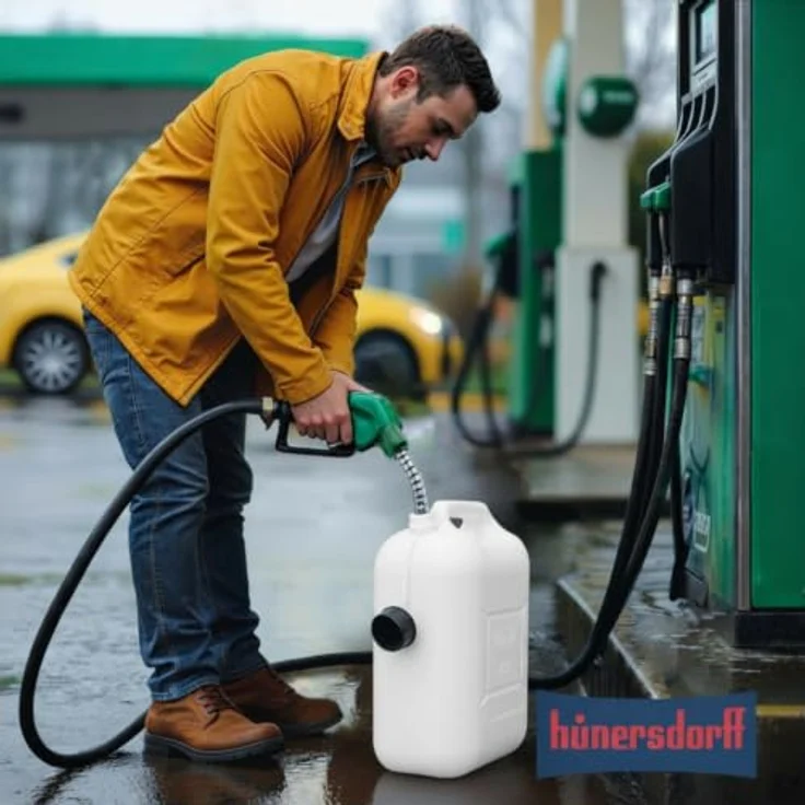 hünersdorff Kraftstoff-Kanister STANDARD 20l, UN-zugelassen für Benzin und Diesel, TÜV-geprüfte Produktion, natur – Bild 5