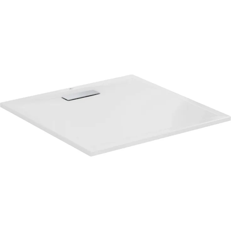 Ideal Standard Quadrat-Brausewanne Ultra Flat New, 900x900x25mm, Weiß, flaches Design für moderne Bäder