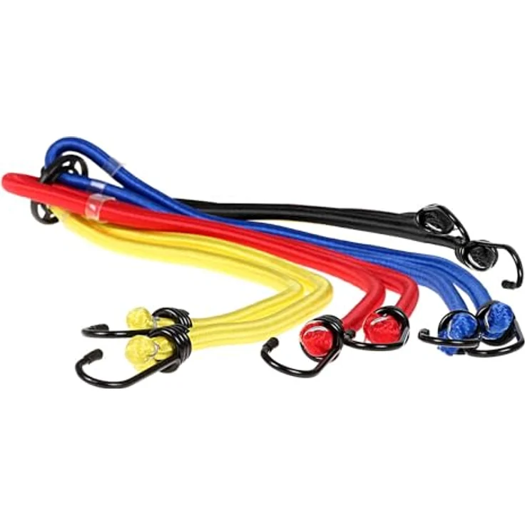 alca® Gepäckspinne Oktopus 8 x 40 cm, elastische Gummi-Spannseile mit Stahlhaken, temperaturbeständig von -40 °C bis +100 °C, mehrfarbig – Bild 1