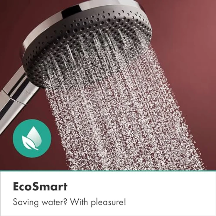 hansgrohe Raindance Alive Select S Duschbrause 125 mm, Handbrause mit 3 Strahlarten, EcoSmart-Technologie, grafitfarben – Bild 4