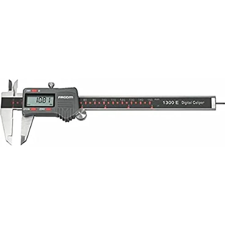 FACOM - Digitaler 150-mm-Werkstatt-Messschieber, 1/100, IP20 — 1300EA — Werkstattwerkzeuge im Taschenformat — Präzises Messgerät — mehrere Messeinstellungen — wird mit Batterie geliefert – Bild 1