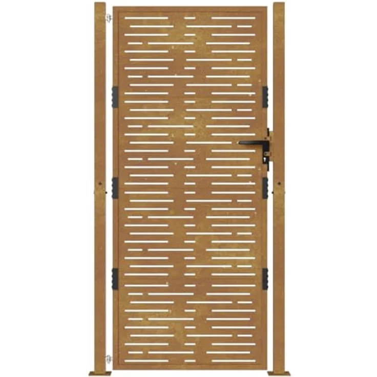 vidaXL Gartentor aus Cortenstahl, 105 x 180 cm, Rostig – Bild 5