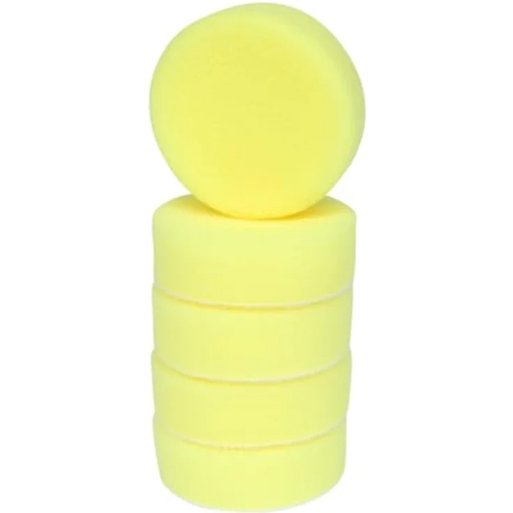 KSTOOLS Kunststoffpad, Ø 85 mm, gelb, 5er Pack für das Polieren von glatten Oberflächen – Bild 1