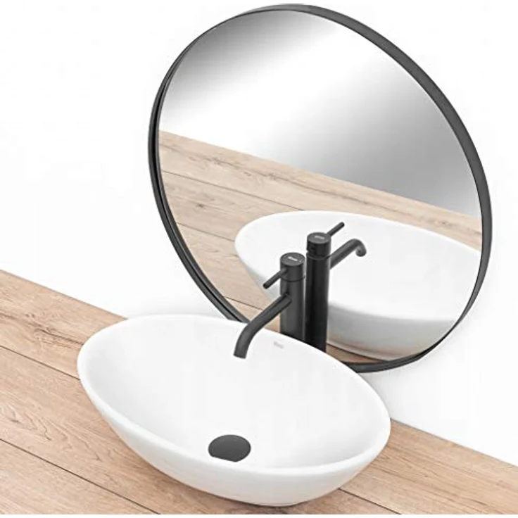 Rea Pamela Countertop Washbasin 53cm White - Oval Shape, High Gloss Finish, Ceramika Sanitarna – Bild 4