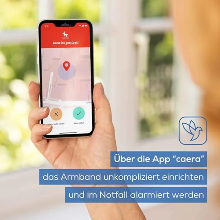 Beurer EC 70 Notfallarmband, 24h Notrufservice, Made in Germany, automatische Sturzerkennung, bis zu 3 Wochen Akkulaufzeit, Kontaktierung von Notfallpersonen oder Notrufdienst, Standortbestimmung – Bild 4