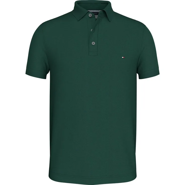 Tommy Hilfiger Poloshirt 1985 SLIM POLO aus leicht strukturiertem Piqué-Material, atmungsaktiv, Navy