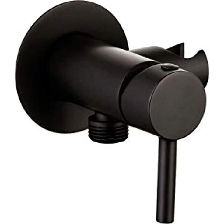 Stilform Design WC/Bidet Handbrause Komplettset mit Mischerarmatur Mini Shattaf, Schwarz Matt, 1,2m Schlauch, verchromte Halterung, langlebige Markenqualität – Bild 2