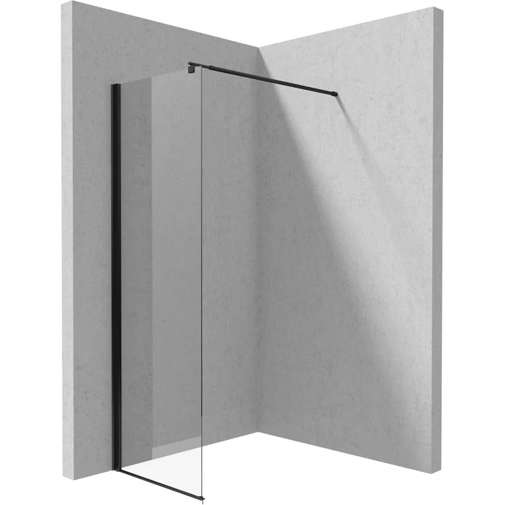 DEANTE Walk In Duschwand Kerria Plus Nero, 60 cm, A TOTALWeiß Glas
