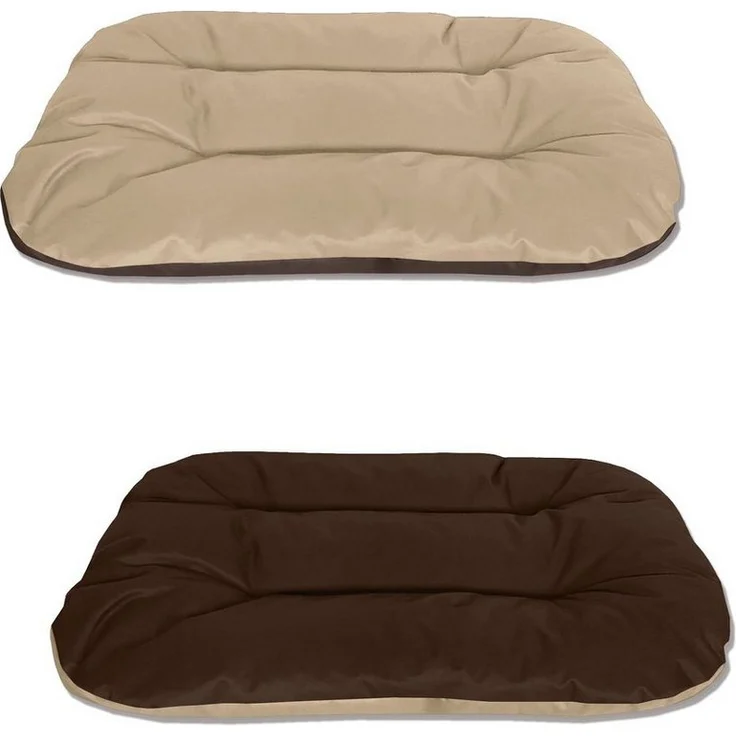 BedDog Hundebett REX, 2in1 Wendekissen, komfortable Welpenmatte, strapazierfähig, wasserabweisend, blau – Bild 1