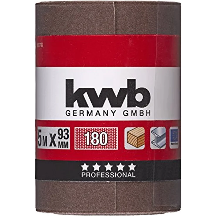 kwb Schleifpapier-Rolle – für Metall und Holz, K-180, 93 mm x 5 m, Korund - Preisvergleich – Bild 2