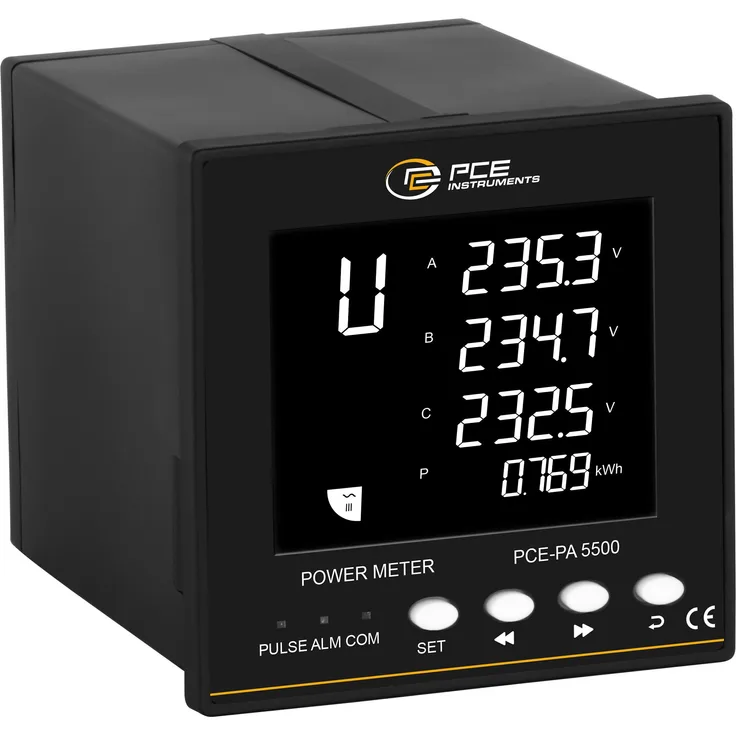 PCE Instruments Leistungsmesser PCE-PA 5500, Spannungsprüfer für dreiphasige Netze
