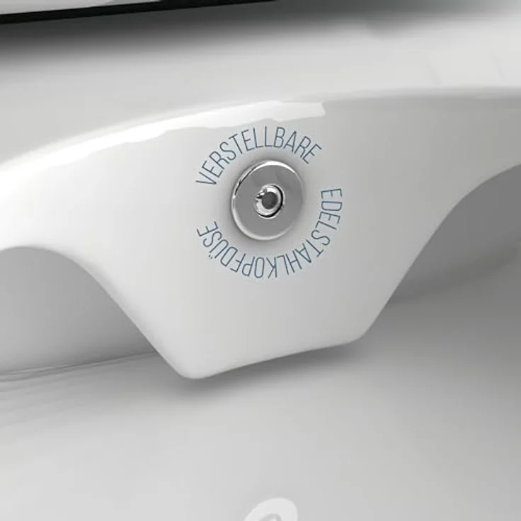 Alpenberger Spülrandloses WC mit Bidet Funktion | Hänge WC | WC Sitz mit Absenkautomatik | Dusch WC Taharet | Toilette mit Intimdusche | Wand WC Passend Geberit (6201 U) – Bild 5