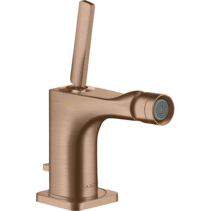 Axor Citterio E Einhebel-Bidetmischer, Zugstangen-Ablaufgarnitur, Normalstrahl 7,2 L/min, Joystick-Keramikmischsystem, G 1 1/4