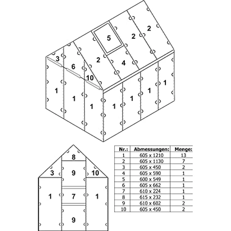 Zelsius Hohlkammerstegplatten Set 31-teilig | 6 mm Gewächshausplatte | Ersatzplatten für Gewächshaus, Garten Treibhaus – Bild 4