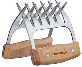 Westmark Fleischkrallen – Krallen zum Reißen und Zerkleinern von Fleisch, ideal für Pulled Pork, praktisches Küchen-, Grill- und BBQ-Zubehör – Edelstahl, 2 Stück