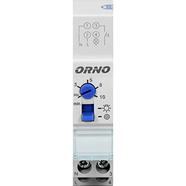 Orno OR-CR-230 Treppenhausautomat, 230V, Max. Belastung 2300W, Montage auf Din-Schien – Bild 2