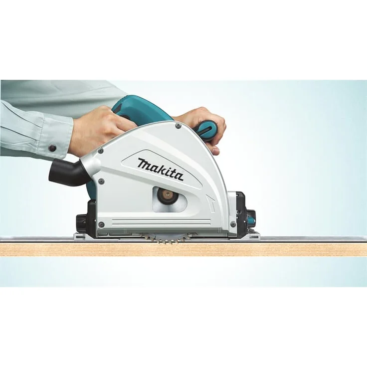 Makita SP6000J 5200 U/min 230V 165 mm 4,4 kg 1300W 48° Tauchsäge mit Makpac, Montagewerkzeug, Sägeblatt, Führungsschiene – Bild 4