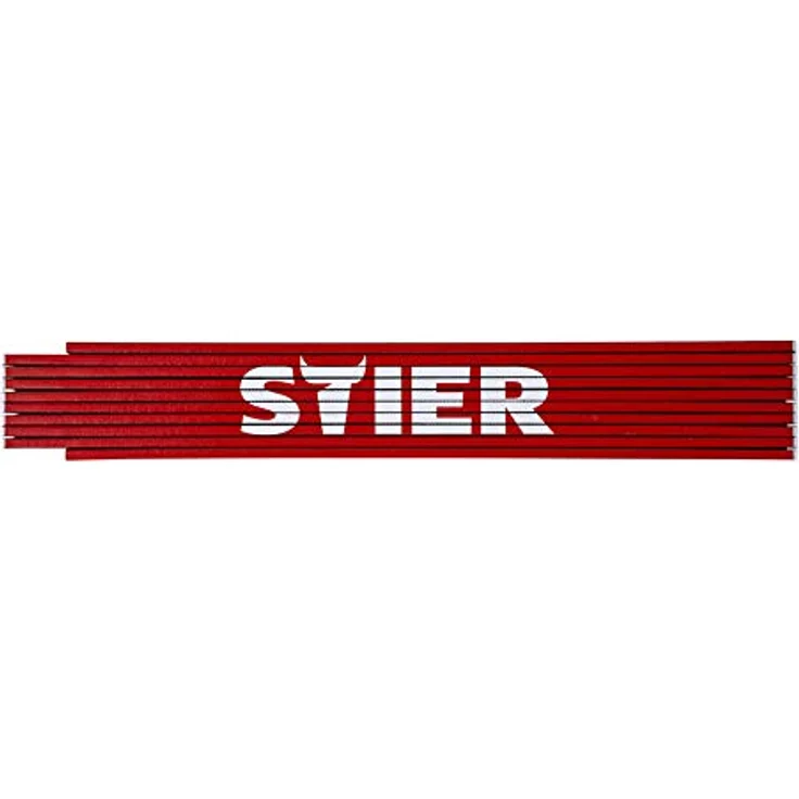 STIER Zollstock, 2 m Buchenholz, 10 Glieder, 90°/180° Raster, metrische Skala, beidseitiger Aufdruck, robust & präzise, STIER - Zollstock für Messaufgaben – Bild 5