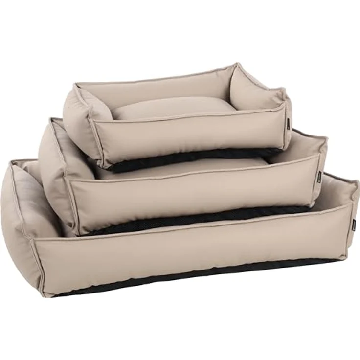 Flamingo Korb Leder - Odet Rechteck Beige 65x50x20cm - Stilvoll und komfortabel – Bild 3