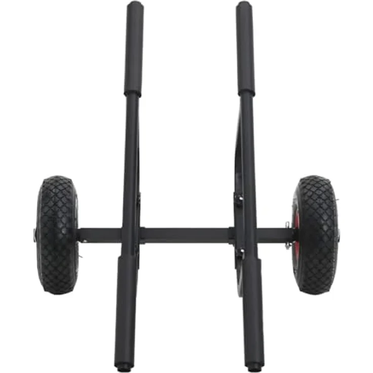 vidaXL SUP-Transportwagen Kajak-Trolley, Aluminium, 90 kg Tragfähigkeit, schwarz/silbern, mit Schaumstoffpolsterung und verstellbarer Breite – Bild 7