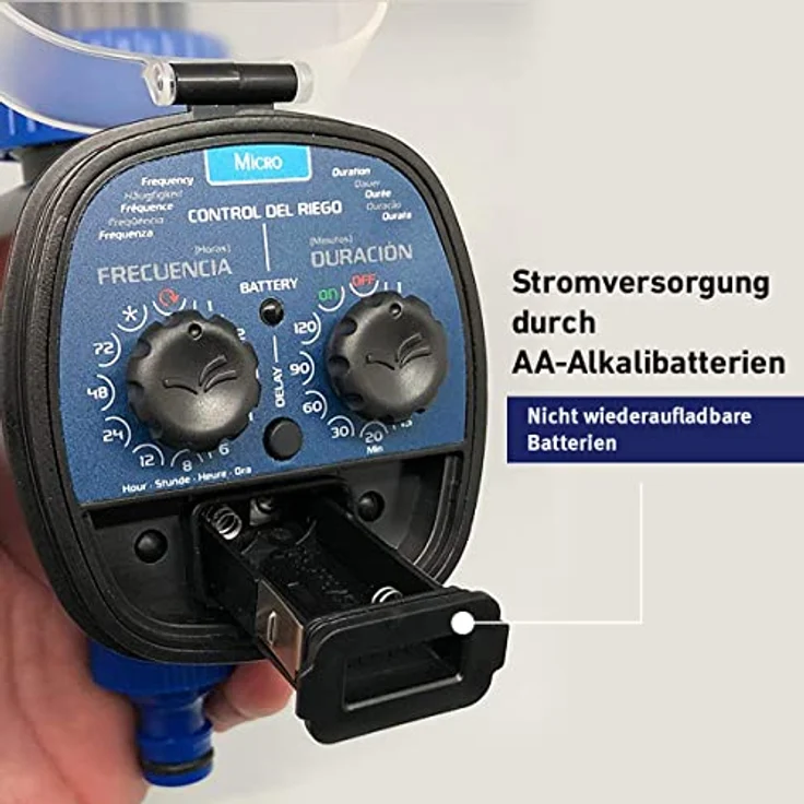 AQUA CONTROL Programmierbarer Bewässerungsregler 2. Programmierer Modell 2019 dunkelblau – Bild 7