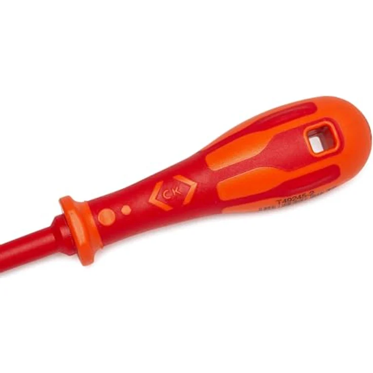 C.K T49245-1 DextroVDE Slim Schraubendreher MOD1 x 100 mm, isolierte Klingen, für versenkte Schrauben, mehrfarbig – Bild 3