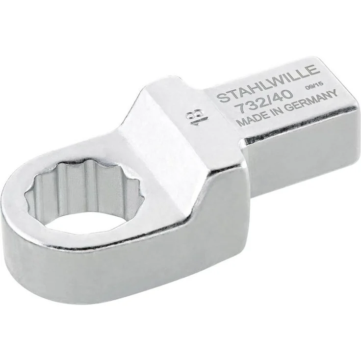 Stahlwille Drehmomentschlüssel, Ring-Einsteckwerkzeuge 18 mm f (1/4"), gesenkgeschmiedet mit sicherem Sitz der Werkzeuge – Bild 1
