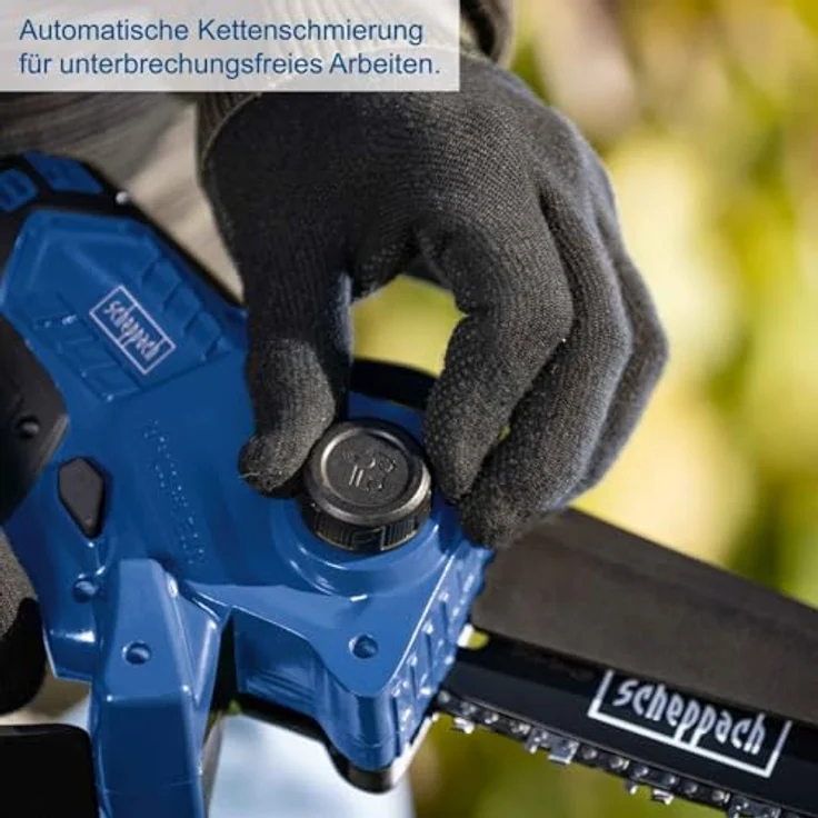 Scheppach BC-PS150-X, Akku Kettensäge mit 150 mm Schnittstärke und bürstenlosem Motor – Bild 6
