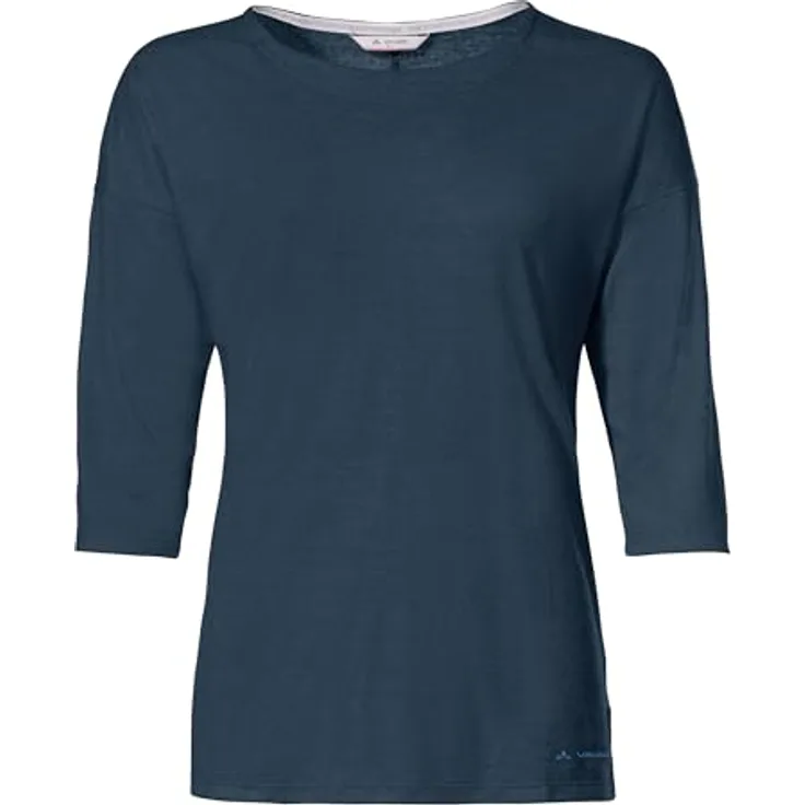 Vaude Neyland, Damen-Shirt mit ¾-Ärmeln, schnelltrocknend und geruchsresistent, Blau, Größe 44