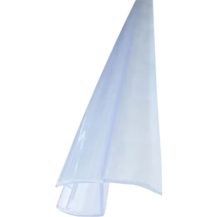 Bagnoxx Spaltdichtung Türdichtung, transparente Mitteldichtung mit leichter Wölbung, 2m für 6mm Glas