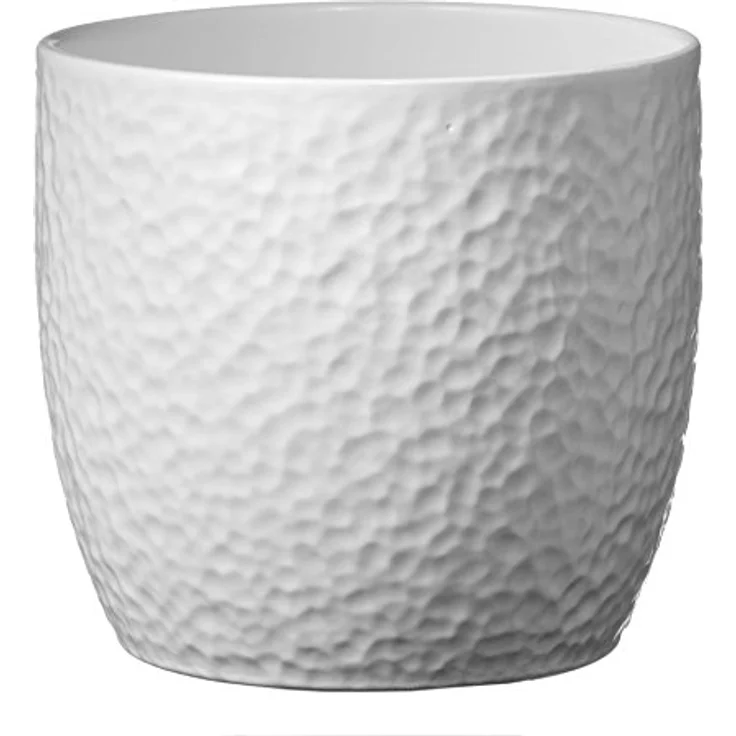 Soendgen Keramik Blumenübertopf, Boston, weiß, 24 x 24 x 23 cm, 100% wasserdicht, für gängige Kulturtöpfe – Bild 1