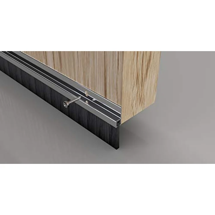 Stormguard Bürstenleiste für Tür, Zugluftstopper – Aluminium – Bild 2
