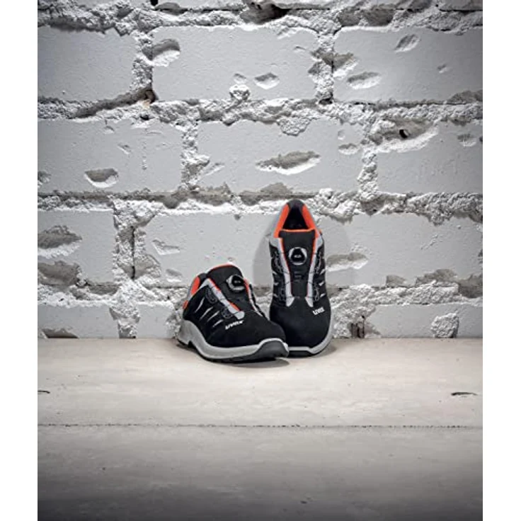 Uvex 2 Trend Boa Halbschuh S1P, Sportlicher Sicherheitsschuh in Schwarz-Grau-Orange mit BOA® Fit System und S1P SRC Schutzklasse – Bild 8